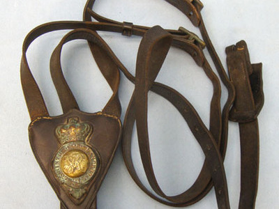 9th Lancers Standing Martingale With Breastplate Brass Badge.  Victorian 9th Lancers Standing Martingale With Breastplate Brass Badge.  Other Accessory