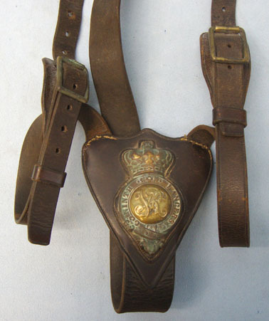  9th Lancers Standing Martingale With Breastplate Brass Badge.  Victorian 9th Lancers Standing Martingale With Breastplate Brass Badge.  Other Accessory