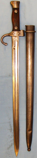  French ‘M1892’ Mannlicher-Berthier Bayonet and Scabbard. BAYO 721. Bayonet