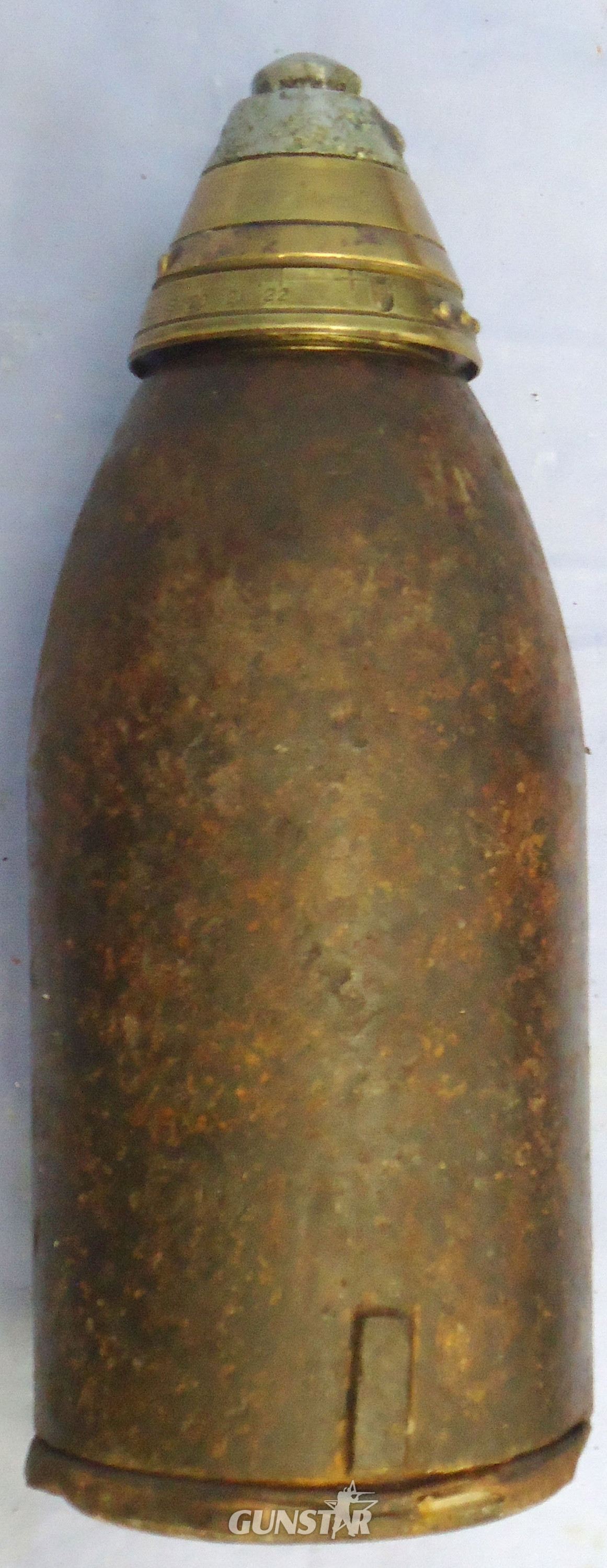 INERT DEACTIVATED. British. WW1, 1916 Dated, 4 Inch Light Trench Mortor With No. 31 Fuse. - O 2242 INERT DEACTIVATED. British. WW1, 1916 Dated, 4 Inch Light Trench Mortor With No. 31 Fuse. - O 2242  Other Ammunition in 