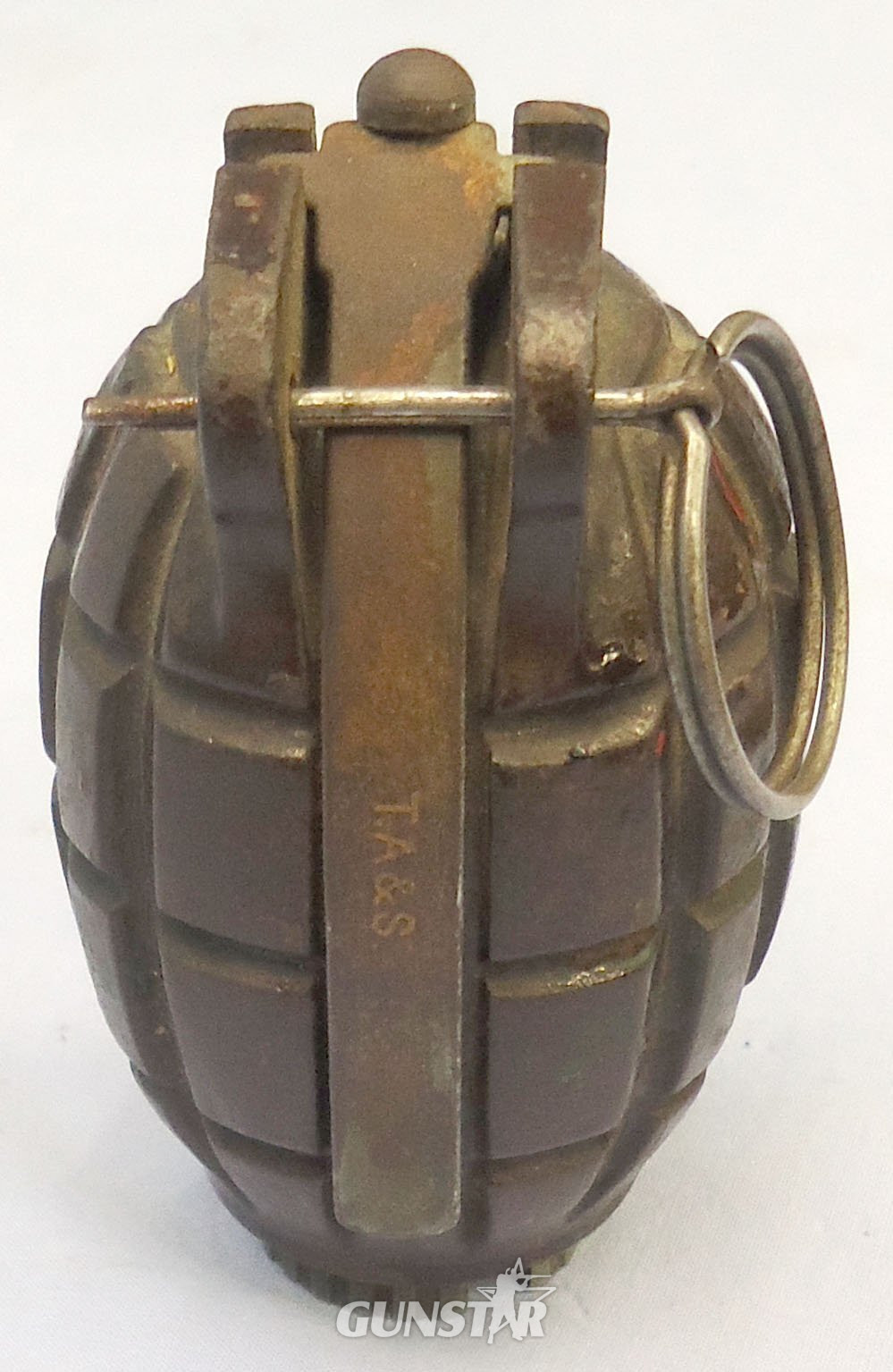 {CATEGORY} - INERT DEACTIVATED. WW2, 1940 Dated Mills No.36M MK1, Hand Grenade by T. Ashead and Sons. Sn - 23143 INERT DEACTIVATED. WW2, 1940 Dated Mills No.36M MK1, Hand Grenade by T. Ashead and Sons. Sn - 23143 Various Other Ammunition in 