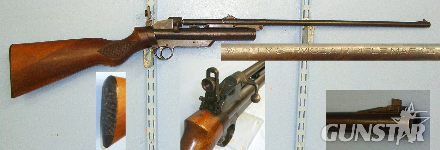 MATCHING NUMBERS**Early 1930’s Webley Service Mark II 3rd Series .22 Calibre Air Rifle. Sn 23484:35 air rifle .22 in 