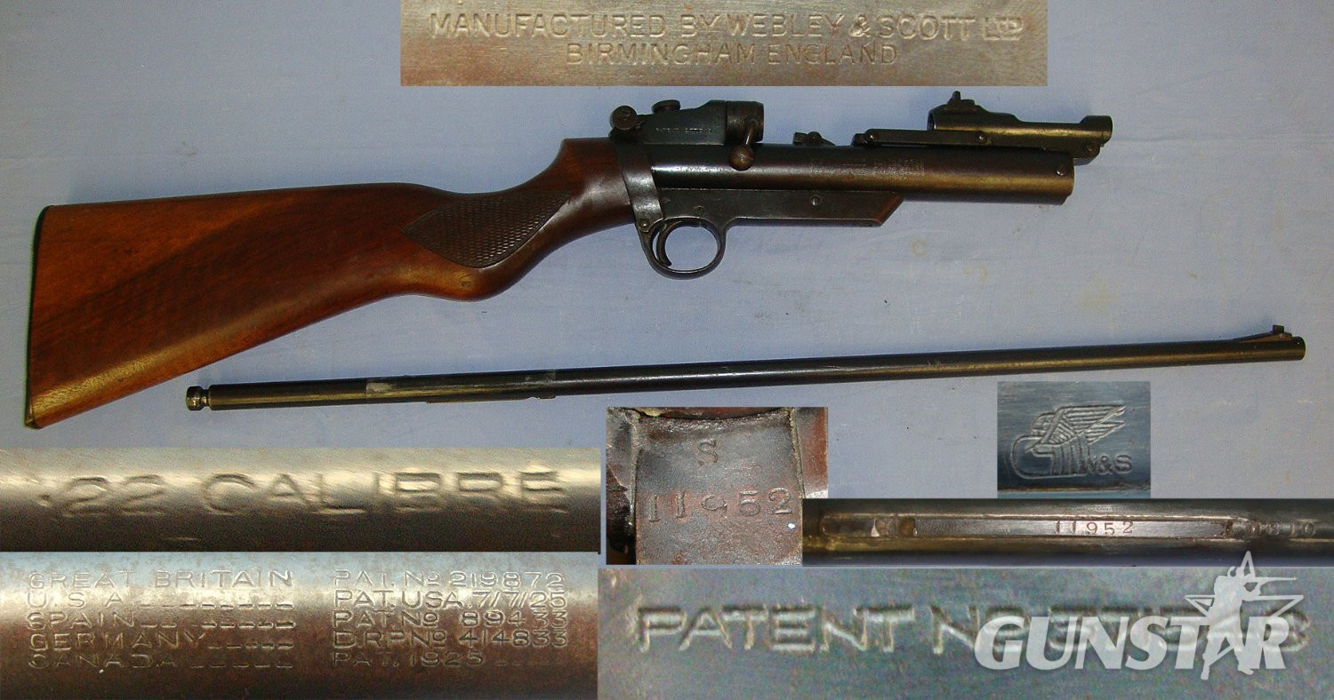 MATCHING NUMBERS**Early 1930’s Webley Service Mark II 3rd Series .22 Calibre Air Rifle. Sn 23484:35 air rifle .22