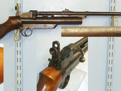 MATCHING NUMBERS**Early 1930’s Webley Service Mark II 3rd Series .22 Calibre Air Rifle. Sn 23484:35 air rifle .22