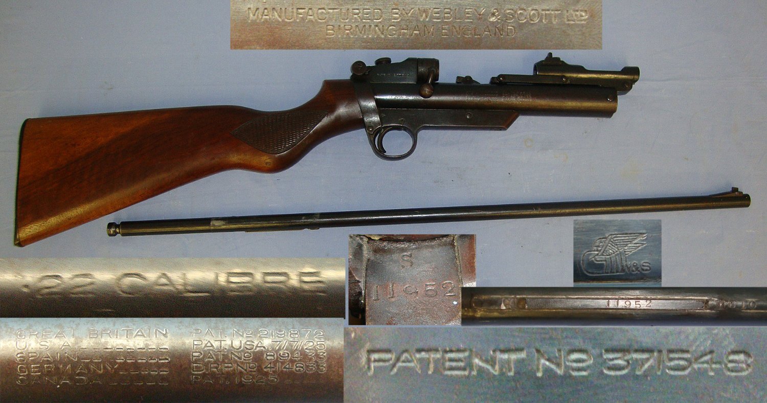 MATCHING NUMBERS**Early 1930’s Webley Service Mark II 3rd Series .22 Calibre Air Rifle. Sn 23484:35 air rifle .22