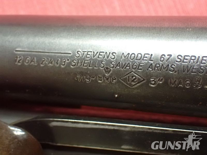 {CATEGORY} - Stevens Model 67 Series E Stevens Model 67 Series E Pump Action 12 Bore/gauge in 