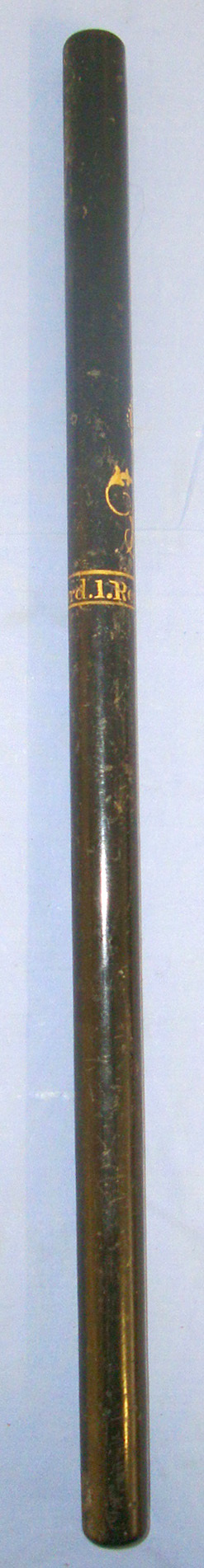  STAVE FORM**Victorian Queen’s Crown ‘VR’ .4.Ward Hand Painted Ebonised Wood Tip Staff / Police Truncheon. Sn 21111  Antique & Militaria