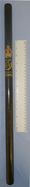 STAVE FORM**Victorian Queen’s Crown ‘VR’ .4.Ward Hand Painted Ebonised Wood Tip Staff / Police Truncheon. Sn 21111  Antique & Militaria