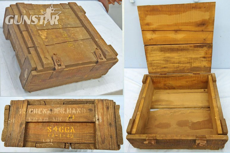 British, WW2, 1943 Dated Mills 36M Hand Grenade Wooden Transit Box for Twenty Five 36M Grenades. - O 2112 British, WW2, 1943 Dated Mills 36M Hand Grenade Wooden Transit Box for Twenty Five 36M Grenades. - O 2112  Other Ammunition in 