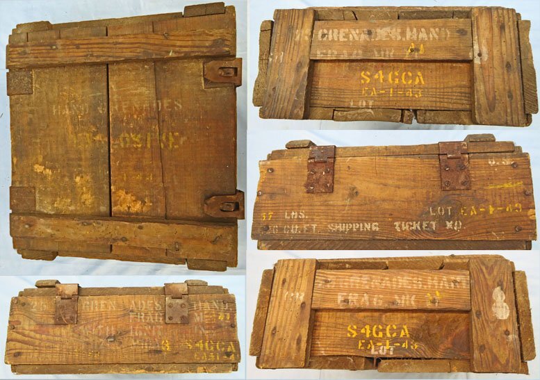 British, WW2, 1943 Dated Mills 36M Hand Grenade Wooden Transit Box for Twenty Five 36M Grenades. - O 2112 British, WW2, 1943 Dated Mills 36M Hand Grenade Wooden Transit Box for Twenty Five 36M Grenades. - O 2112  Other Ammunition