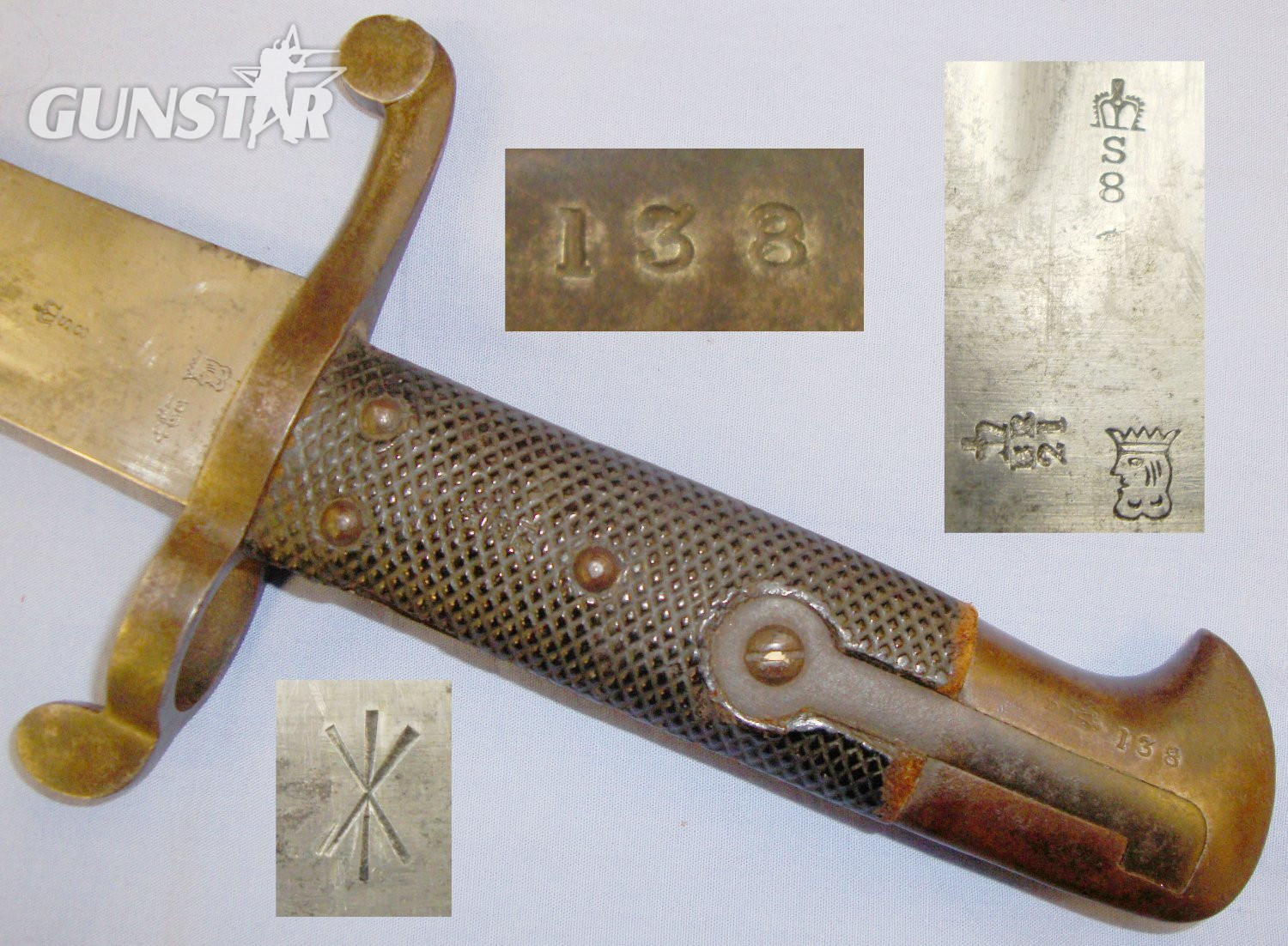  British Pattern 1856 Yatahgan Sword Bayonet and Scabbard. BAYO 363 Bayonet