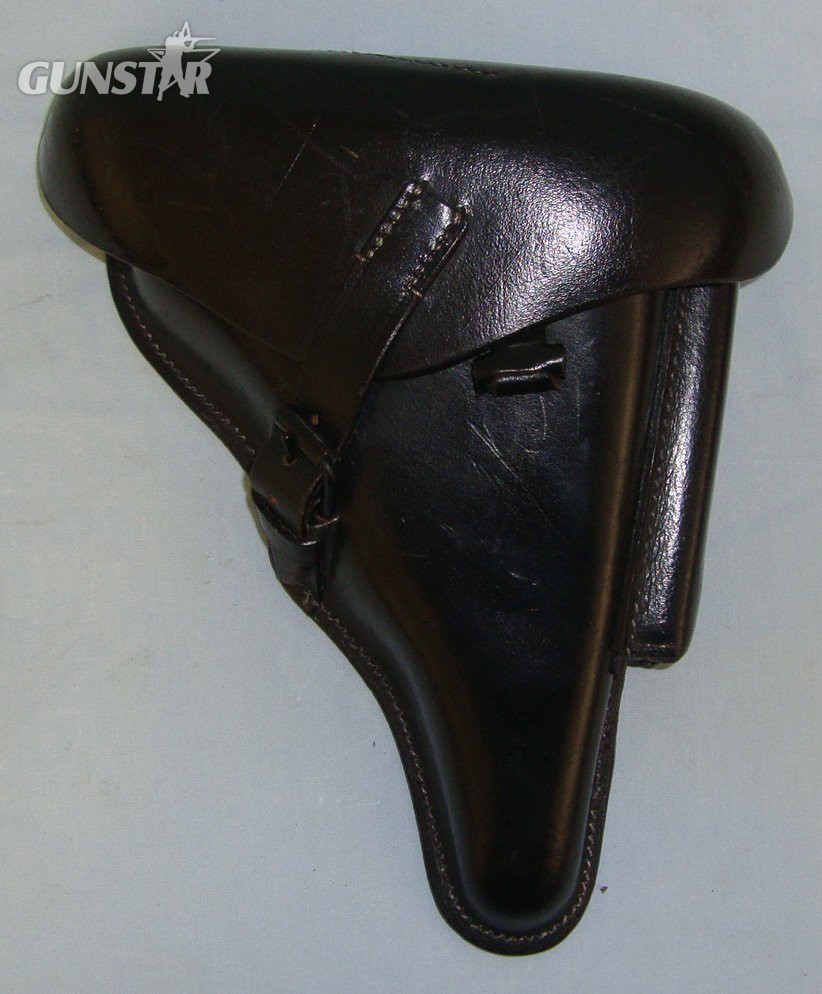 MINT**BEST QUALITY MODERN REPRODUCTION**WW2 1941 Nazi German E.G Leunerg Bautzen Army Officer’s Leather Hard Case Holster For Luger PO8 9mm Parabellum Pistols. Sn 23652 holster Care & Storage in 