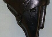 MINT**BEST QUALITY MODERN REPRODUCTION**WW2 1941 Nazi German E.G Leunerg Bautzen Army Officer’s Leather Hard Case Holster For Luger PO8 9mm Parabellum Pistols. Sn 23652 holster Care & Storage