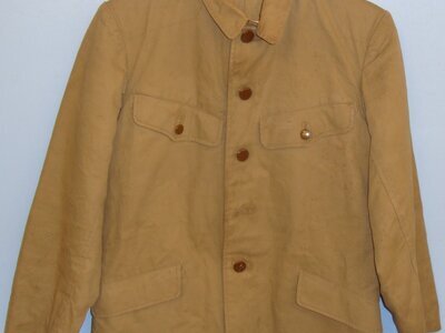 WW2 Japanese Soldier\'s Uniform Khaki Quilted Winter Tunic. Sn 18554.  Clothing