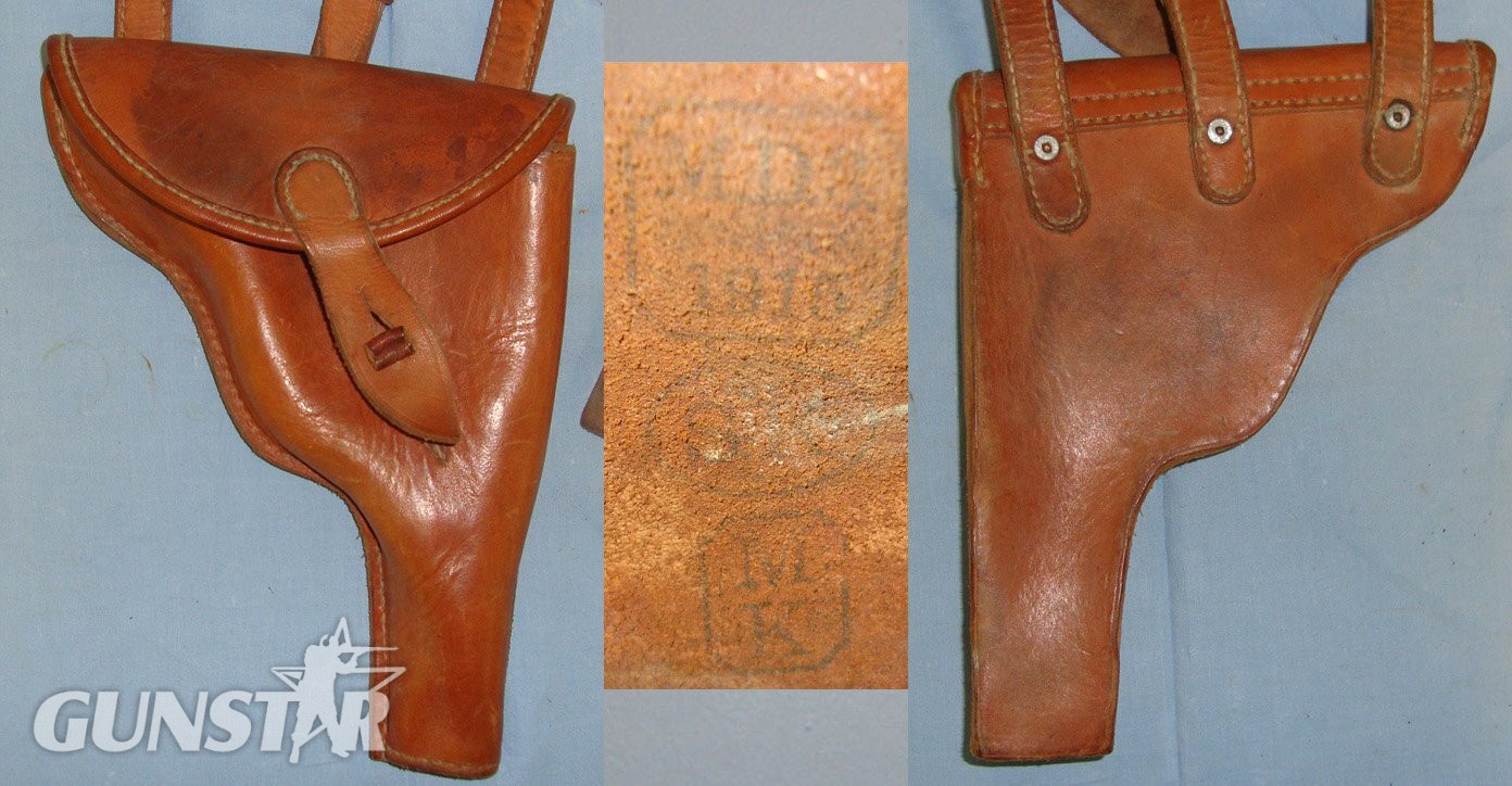 RARE**WW1 1915 Leather Holster Belt Rig For Medium Frame Austro Hungarian M1898 Rast Gasser 4 ½” Barrel 8mm Calibre Military Revolvers. Sn 21234:2 Care & Storage