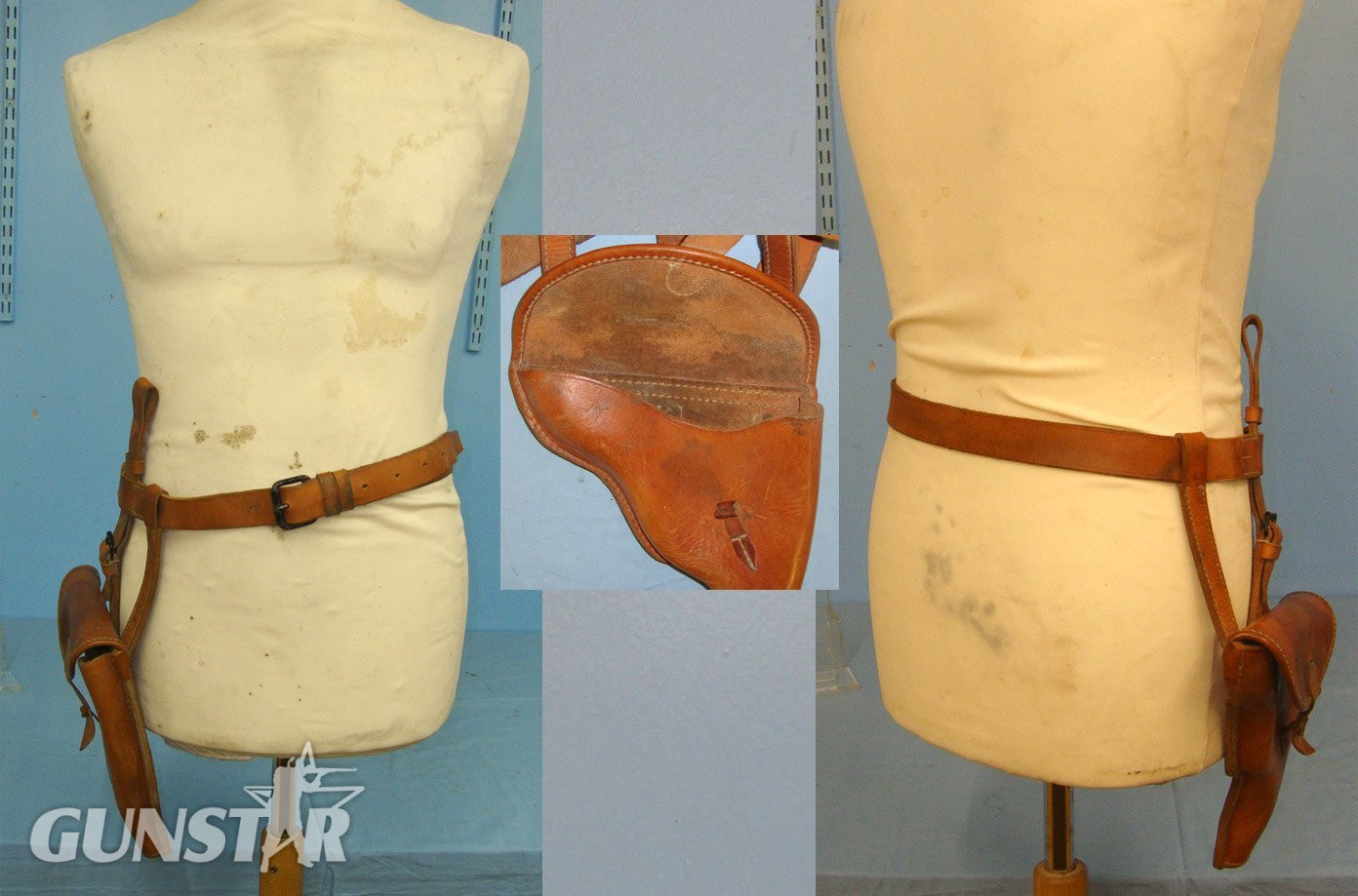  RARE**WW1 1915 Leather Holster Belt Rig For Medium Frame Austro Hungarian M1898 Rast Gasser 4 ½” Barrel 8mm Calibre Military Revolvers. Sn 21234:2 Care & Storage