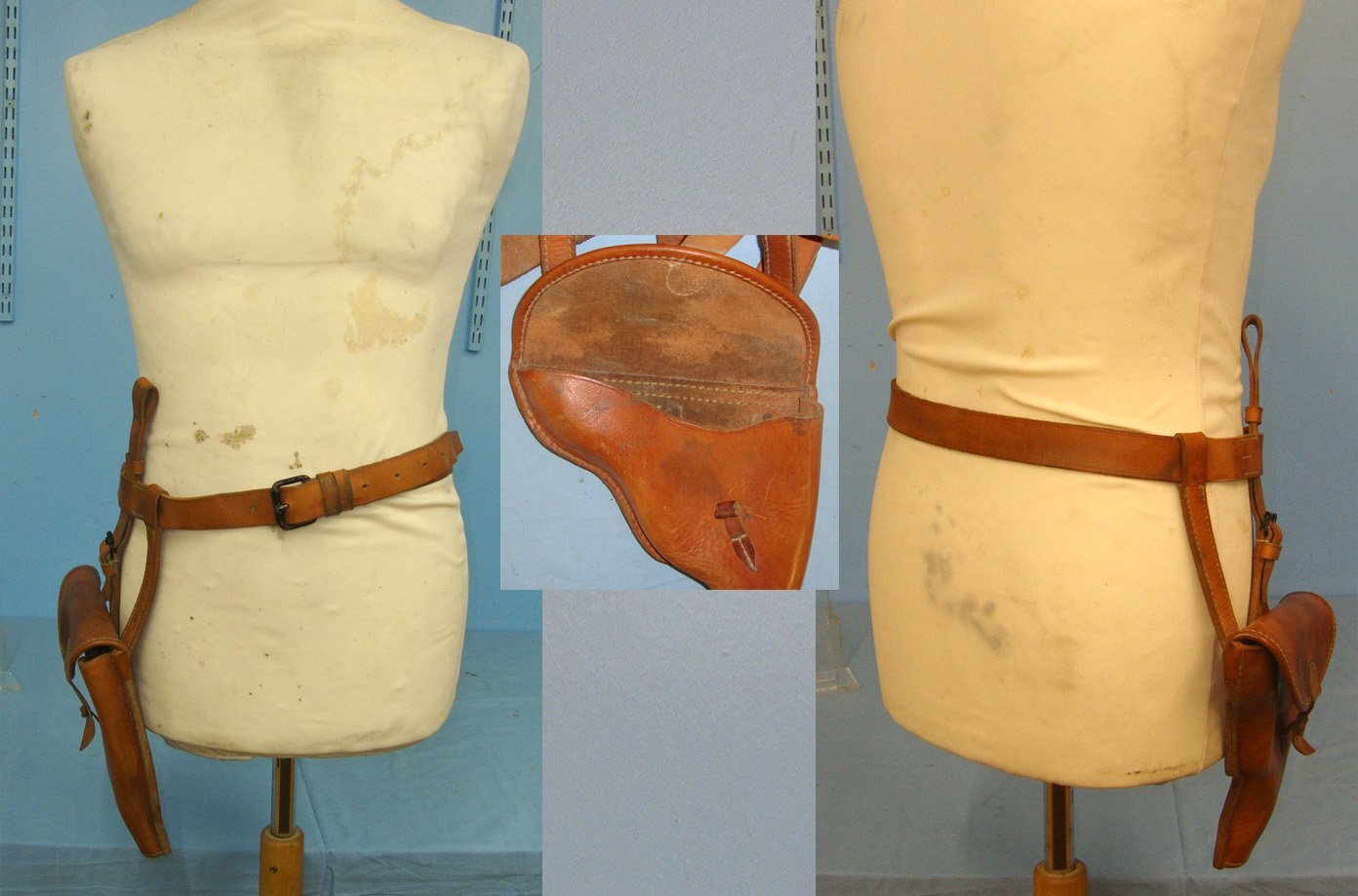  RARE**WW1 1915 Leather Holster Belt Rig For Medium Frame Austro Hungarian M1898 Rast Gasser 4 ½” Barrel 8mm Calibre Military Revolvers. Sn 21234:2 Care & Storage