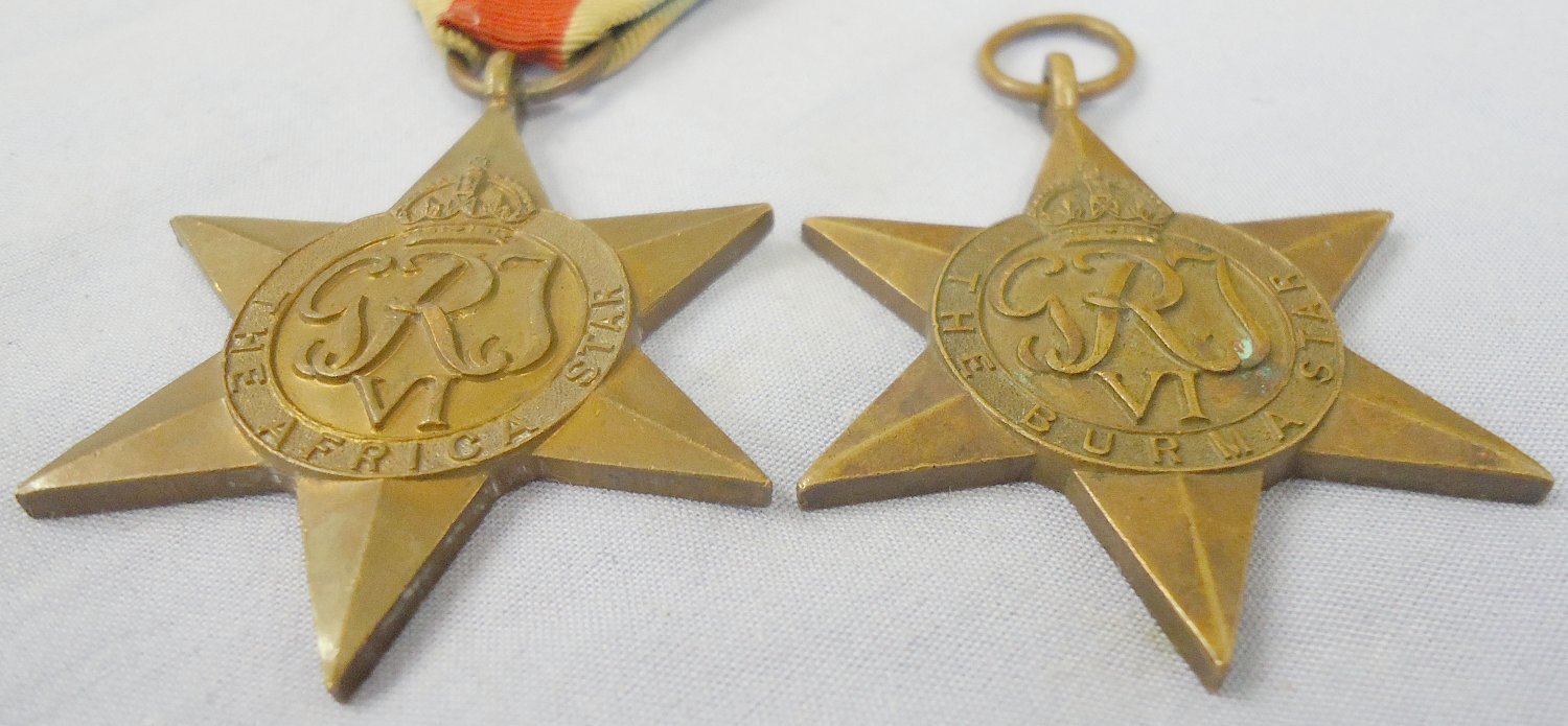 British WWII Pair* Burma Star & Africa Star. M 146. British WWII Pair* Burma Star & Africa Star. M 146.  Antique & Militaria