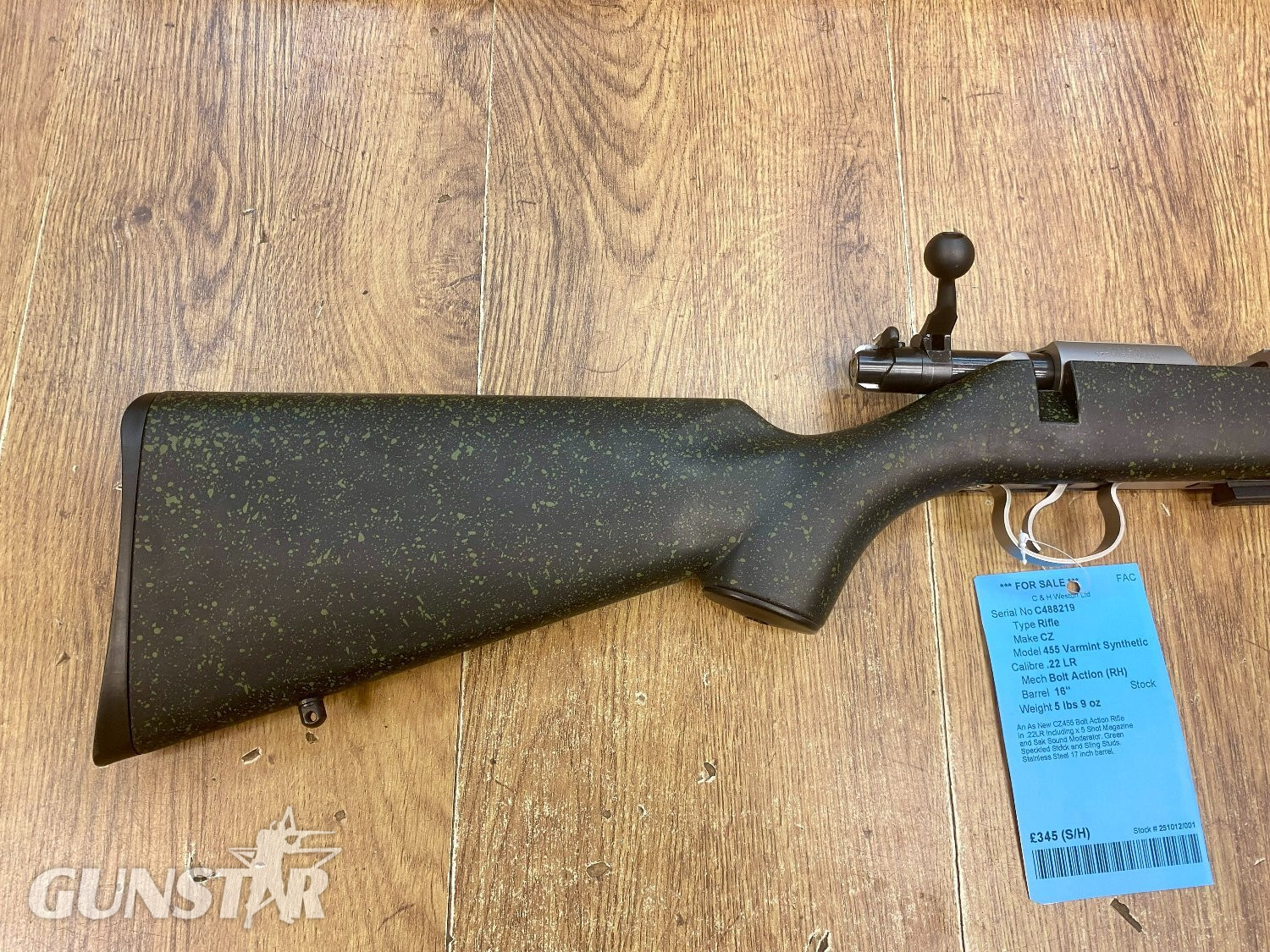 CZ 455 American Synthetic Bolt Action .22 Long Rifle (.22 LR) Rifle