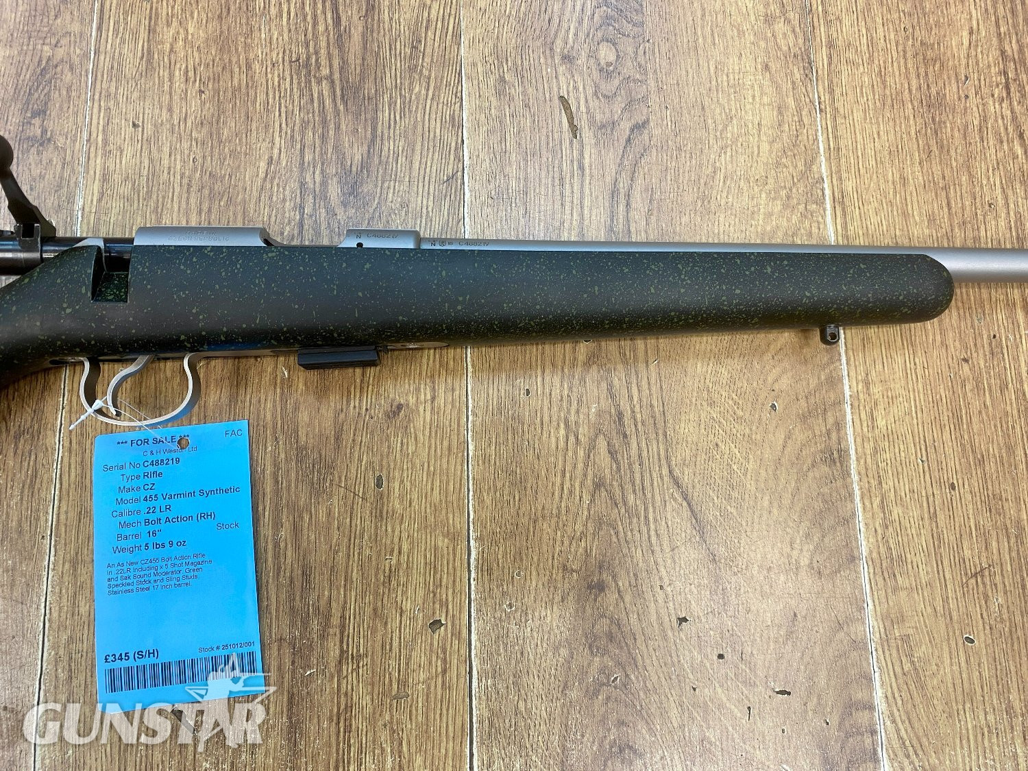  CZ 455 American Synthetic Bolt Action .22 Long Rifle (.22 LR) Rifle