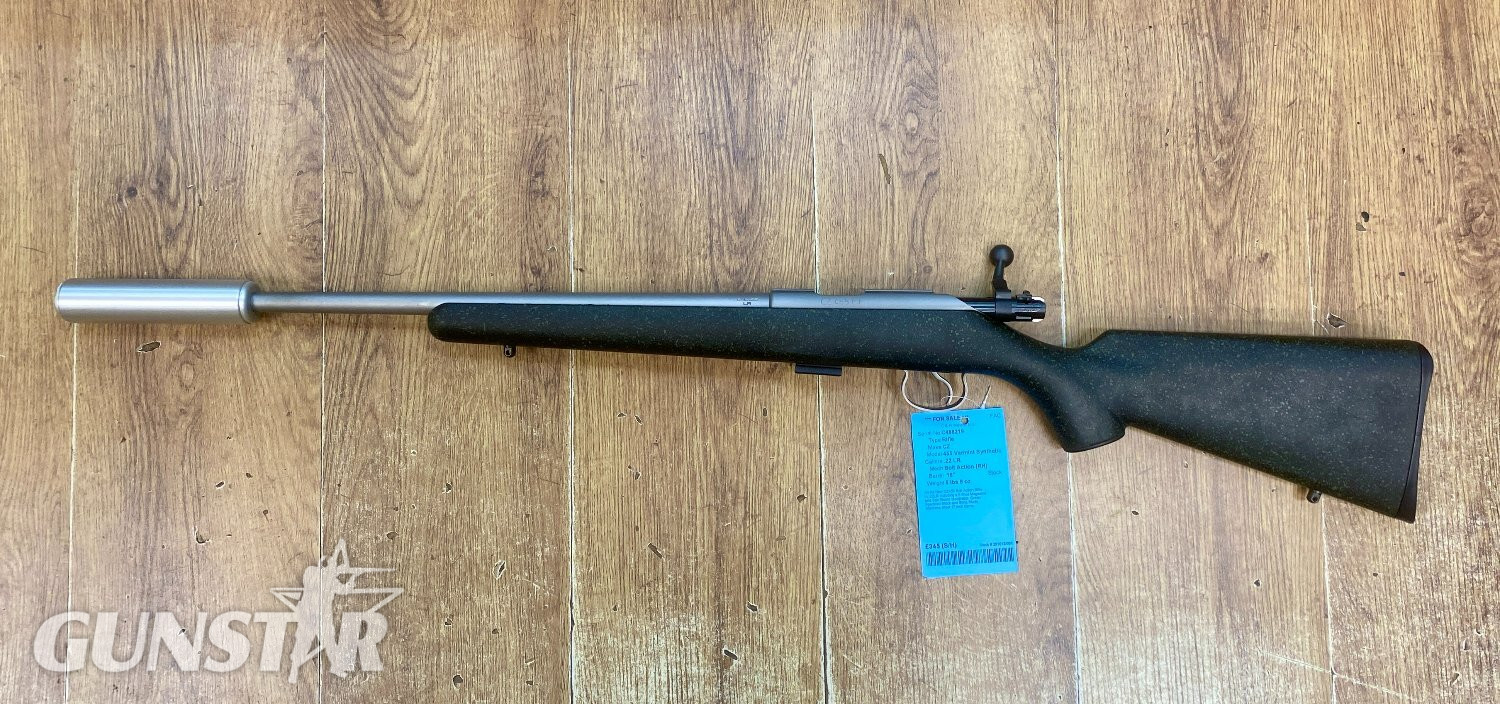 CZ 455 American Synthetic Bolt Action .22 Long Rifle (.22 LR) Rifle - {CATEGORY}