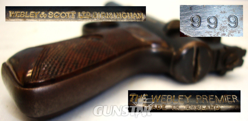 Early 1970\'s Webley Premier \'E\' Series .22 Calibre Air Pistol With Brown Grips. AI 711. Early 1970\'s Webley Premier \'E\' Series .22 Calibre Air Pistol With Brown Grips. AI 711. .22