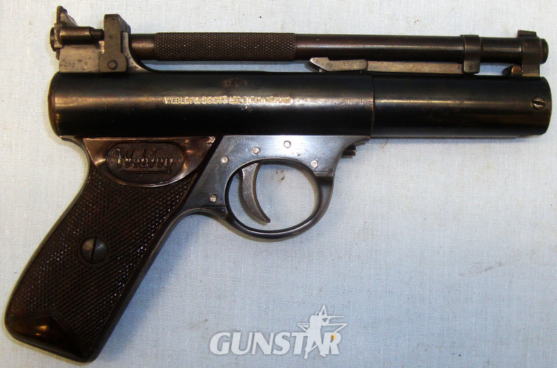  Early 1970\'s Webley Premier \'E\' Series .22 Calibre Air Pistol With Brown Grips. AI 711. Early 1970\'s Webley Premier \'E\' Series .22 Calibre Air Pistol With Brown Grips. AI 711. .22