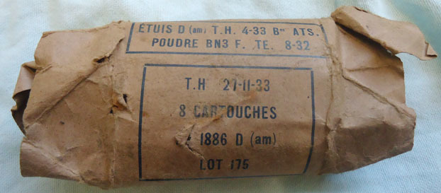  DEACTIVATED INERT. French 8mm (8x50R) Lebel Rifle Service Pack Of 8 Rounds In Pa DEACTIVATED INERT. French 8mm (8x50R) Lebel Rifle Service Pack Of 8 Rounds In Pa Antique & Militaria