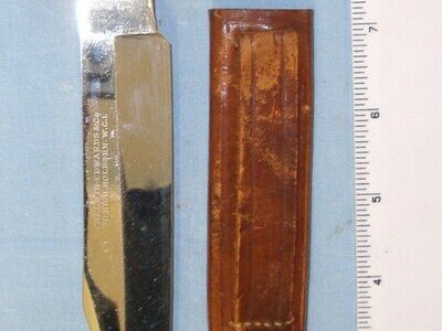 1920-1925 Chalwin & Edwards & Co 70 High Holborn London Bowie Knife With Stag Antler Scales & Original Leather Scabbard. Sn 22628 Knive