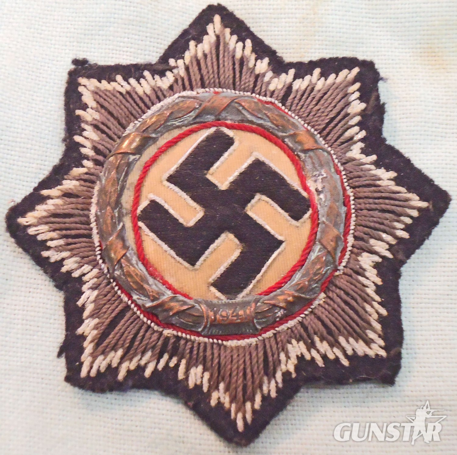 Nazi Germany, WW2, Panzer Issue Cloth Cross in Gold. - N 127 Nazi Germany, WW2, Panzer Issue Cloth Cross in Gold. - N 127 Antique & Militaria in 