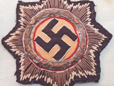 Nazi Germany, WW2, Panzer Issue Cloth Cross in Gold. - N 127 Nazi Germany, WW2, Panzer Issue Cloth Cross in Gold. - N 127 Antique & Militaria