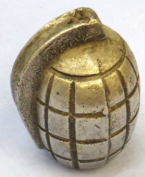 INERT. Rare, WW1, British, Aluminium, Mills No 5 MK 1 Practice Hand Grenade Resembling The Mills No 5 MK 1 Hand Grenade with Lever. - O 1894 INERT. Rare, WW1, British, Aluminium, Mills No 5 MK 1 Practice Hand Grenade Resembling The Mills No 5 MK 1 Hand Grenade with Lever. - O 1894  Other Ammunition - {CATEGORY} in 