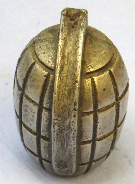 INERT. Rare, WW1, British, Aluminium, Mills No 5 MK 1 Practice Hand Grenade Resembling The Mills No 5 MK 1 Hand Grenade with Lever. - O 1894 INERT. Rare, WW1, British, Aluminium, Mills No 5 MK 1 Practice Hand Grenade Resembling The Mills No 5 MK 1 Hand Grenade with Lever. - O 1894  Other Ammunition 