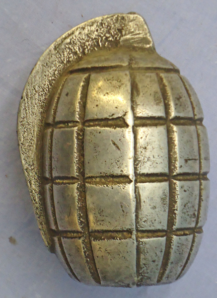 {CATEGORY} - INERT. Rare, WW1, British, Aluminium, Mills No 5 MK 1 Practice Hand Grenade Resembling The Mills No 5 MK 1 Hand Grenade with Lever. - O 1894 INERT. Rare, WW1, British, Aluminium, Mills No 5 MK 1 Practice Hand Grenade Resembling The Mills No 5 MK 1 Hand Grenade with Lever. - O 1894  Other Ammunition