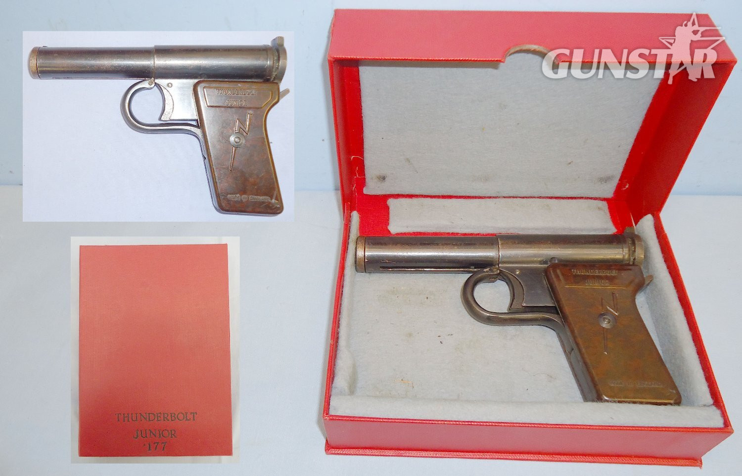 Rare* 1940’s Boxed Thunderbolt Junior .177 Air Pistol. 22548. Rare* 1940’s Boxed Thunderbolt Junior .177 Air Pistol. 22548.  .177 in 