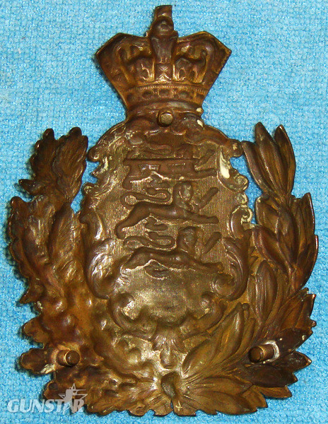 Victorian (c1860) Shako Plate for 27th (Bolton) Lancashire Rifle Volunteer ‘Arms of the Palatine on Lancaster’. 19289:14. Victorian (c1860) Shako Plate for 27th (Bolton) Lancashire Rifle Volunteer ‘Arms of the Palatine on Lancaster’. 19289:14. Antique & Militaria