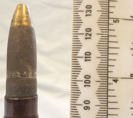  DEACTIVATED INERT WW2 (1944 dated) German 13.2mm Hotchkiss (13.2 x 96) HE (High  DEACTIVATED INERT WW2 (1944 dated) German 13.2mm Hotchkiss (13.2 x 96) HE (High  Antique & Militaria