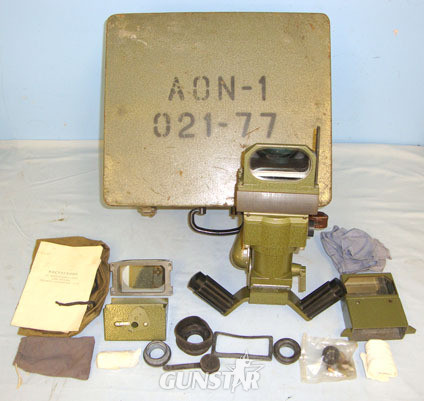 Russian Transit Cased, Soviet-Afghan War Era 1977 Russian AON-1 Prismatic Tank / Russian AON-1 Prismatic Tank / Armoured Vehicle Gun Sight With Accessories Sight & Optic