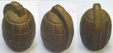 INERT. Rare, WW1, British, Cast Iron, Mills No 5 MK 1 Practice Hand Grenade Resembling The Mills No 5 MK 1, Hand Grenade with Lever. - O 1893 INERT. Rare, WW1, British, Cast Iron, Mills No 5 MK 1 Practice Hand Grenade Resembling The Mills No 5 MK 1, Hand Grenade with Lever. - O 1893  Other