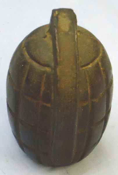 INERT. Rare, WW1, British, Cast Iron, Mills No 5 MK 1 Practice Hand Grenade Resembling The Mills No 5 MK 1, Hand Grenade with Lever. - O 1893 INERT. Rare, WW1, British, Cast Iron, Mills No 5 MK 1 Practice Hand Grenade Resembling The Mills No 5 MK 1, Hand Grenade with Lever. - O 1893  Other Ammunition 