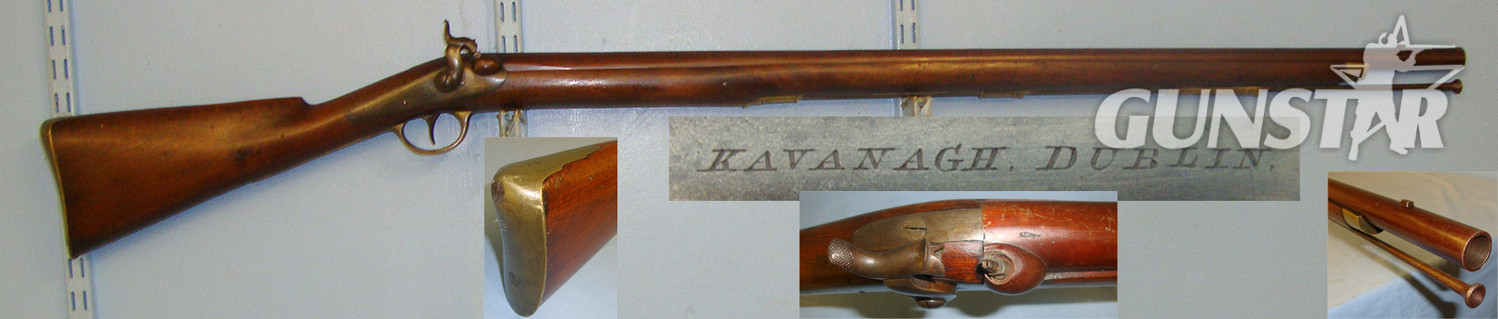Kavanagh & Sons With Regulation Brass Furniture Irish Registration Marked ‘S6007’ (County Sligo) & Ram Rod. Sn 21271 Muzzleloader .750 Nitro Express Rifle in 