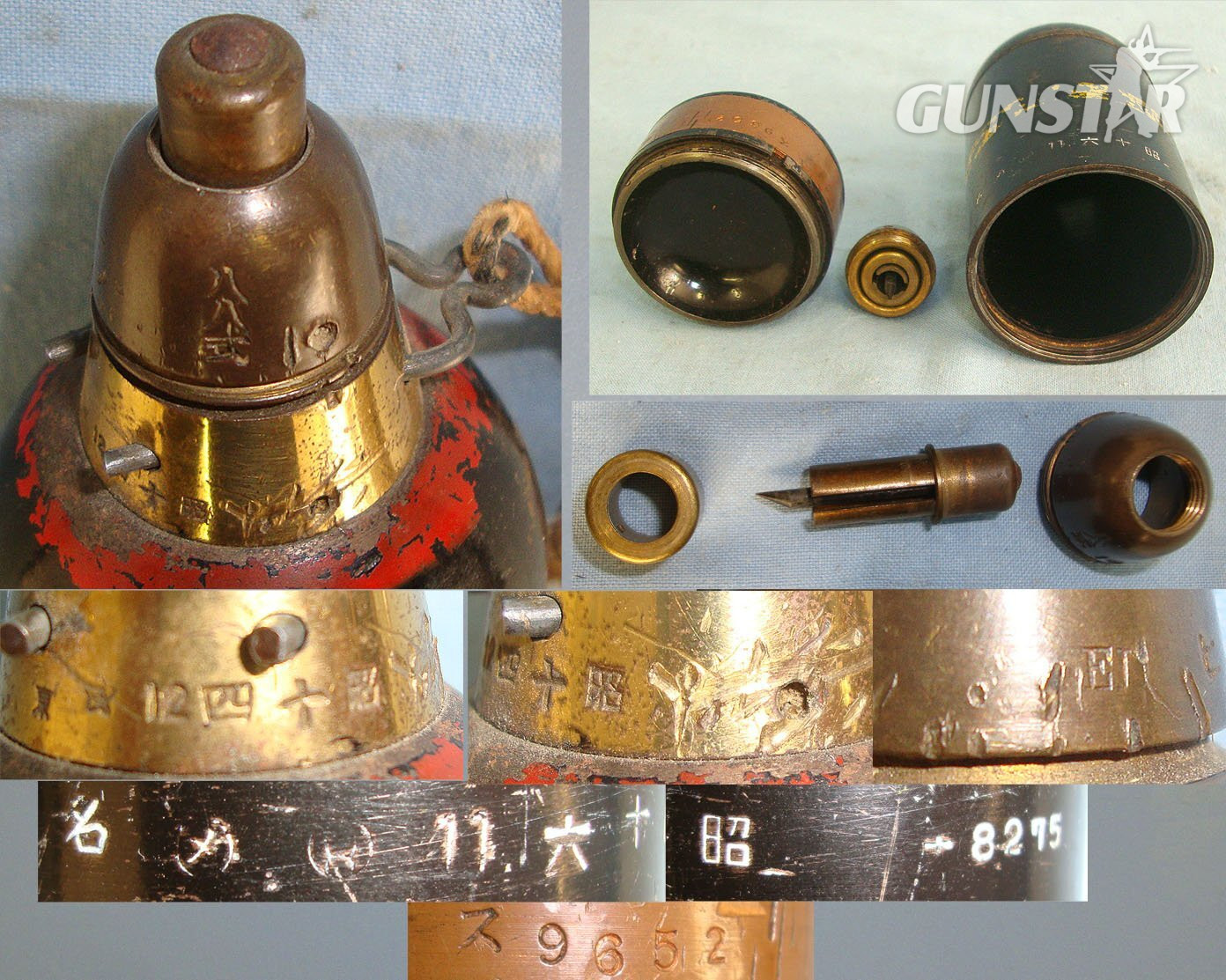 INERT**DEACTIVATED**SCARCE**WW2 Japanese Army Type 89, 58mm High Explosive H.E. Mortor Round For Type 89 ‘Knee’ Mortors Strippable & Complete With Original Finish. O 2400 Japanese None  Mortar in 