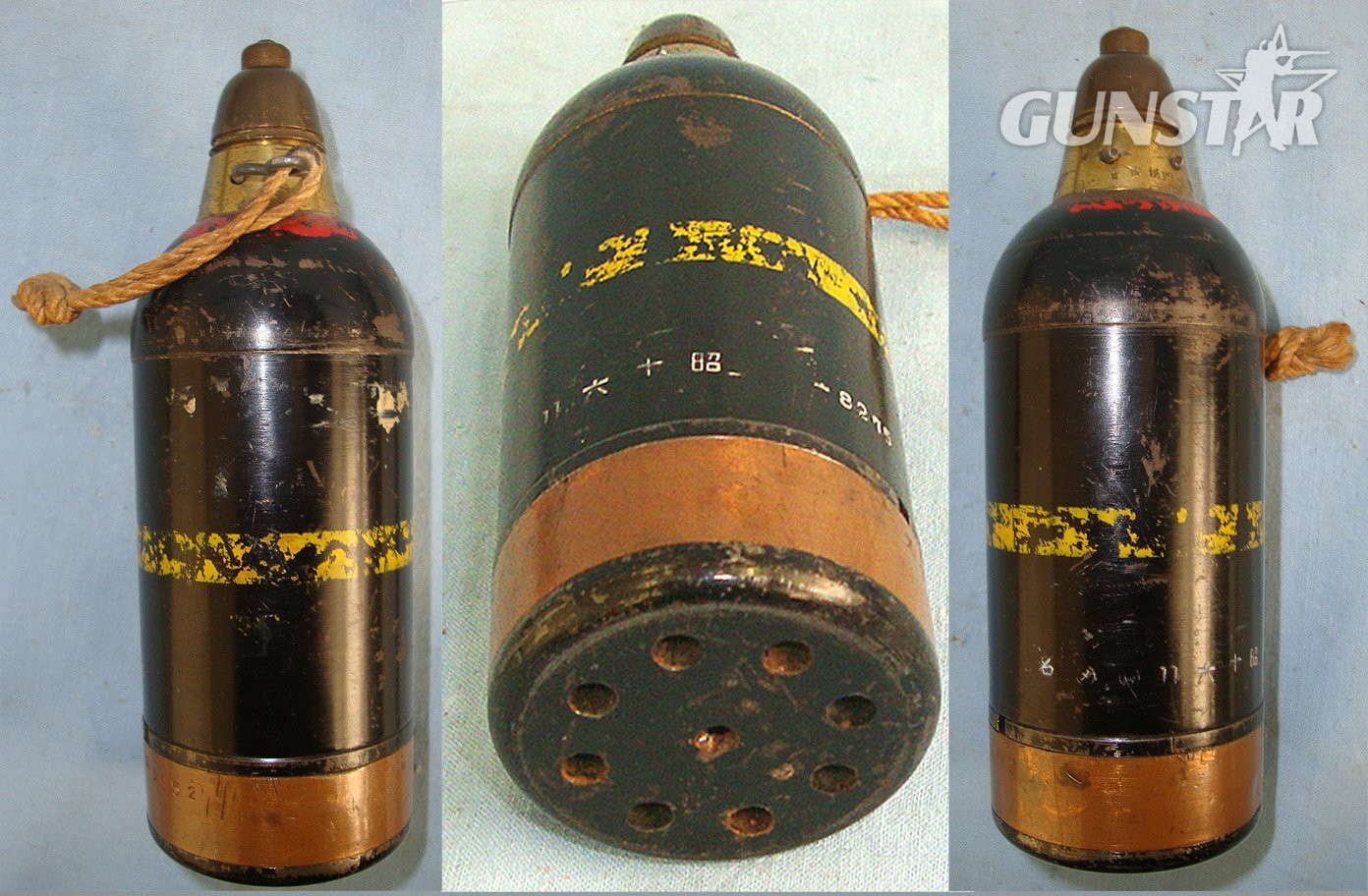  INERT**DEACTIVATED**SCARCE**WW2 Japanese Army Type 89, 58mm High Explosive H.E. Mortor Round For Type 89 ‘Knee’ Mortors Strippable & Complete With Original Finish. O 2400 Japanese None  Mortar