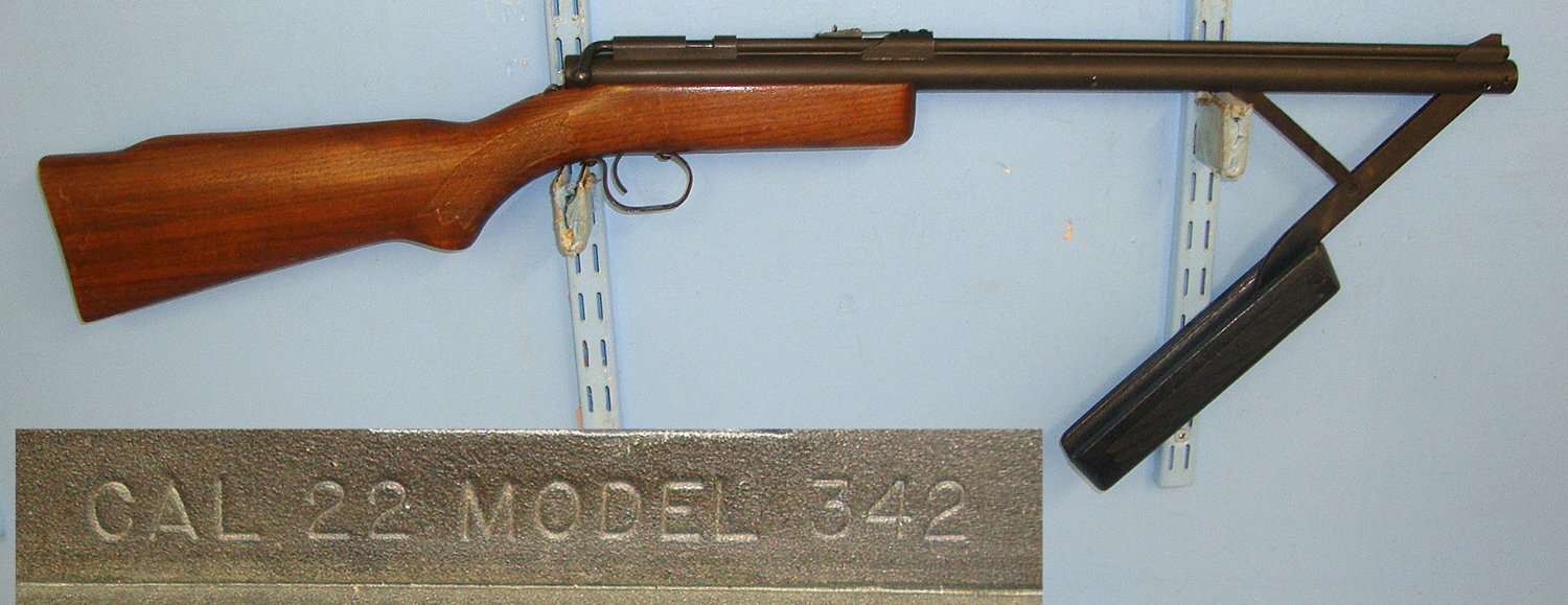 RARE TO FIND IN UK**1970’s Benjamin Franklin USA Model 342 Single Shot .22 Calibre Pneumatic Pump Action Air Rifle. Sn 23616 air rifle .22