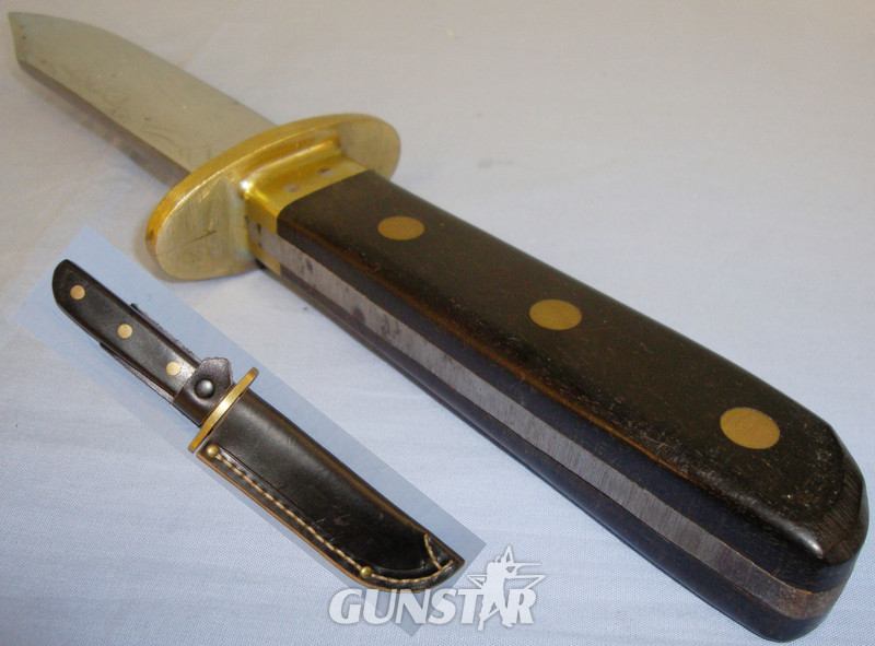 Post WWII Private Purchase U.S. Military Fighting Knife & Sheath. 8424:35. Knive