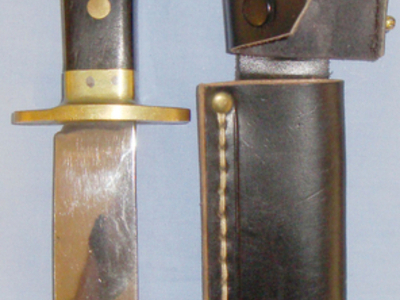 Post WWII Private Purchase U.S. Military Fighting Knife & Sheath. 8424:35. Knive