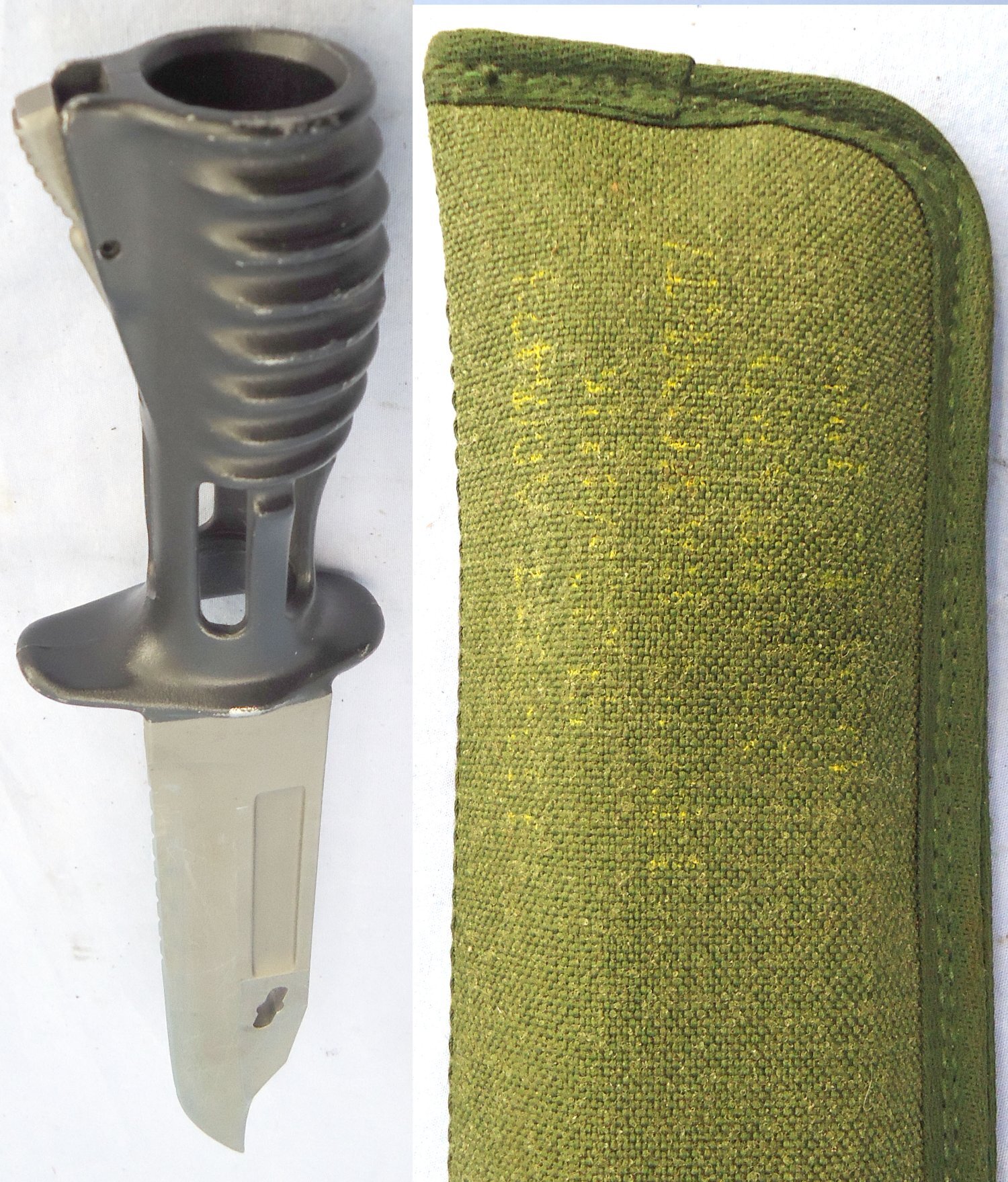  British L3A1 Bayonet Scabbard and Frog for the SA80 Rifle. BAYO 367 Bayonet