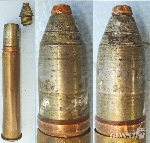  INERT DEACTIVATED. Soviet, Rare, WW2,1943 Dated 20mm (20x99R) ShVAK TYPE OZ HE (High Explosive) Aircraft Cannon Round. - O 2182 Soviet, Rare, WW2,1943 Dated 20mm (20x99R) ShVAK TYPE OZ HE (High Explosive) Aircraft Cannon Round. - O 2182  Other Ammunition