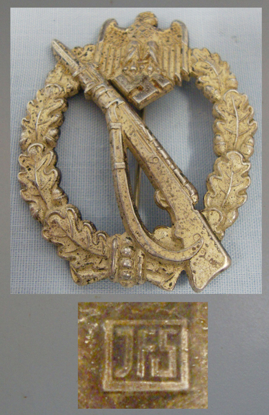 Original* German Infantry Assault Badge – Silver Class (Solid Reverse). N 116. Original* German Infantry Assault Badge – Silver Class (Solid Reverse). N 116. Antique & Militaria