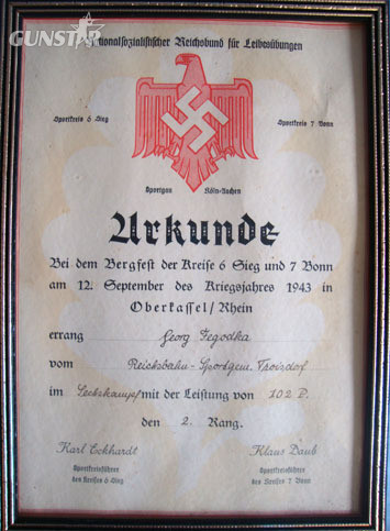 German N.S.R.B.L. National Socialist League of the Reich for Physical Exercise C Original WW2 German N.S.R.B.L. National Socialist League of the Reich for Physic Other Accessory in 